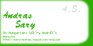 andras sary business card